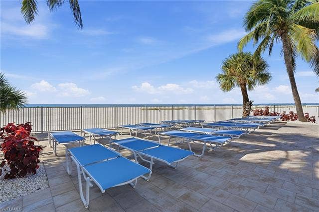 2580 Estero Blvd, #15, Fort Myers Beach, FL 33931 Pool area with Gulf views