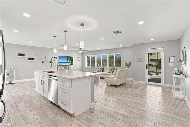 310 Madison Ct, Fort Myers Beach, FL 33931 Kitchen and living area
