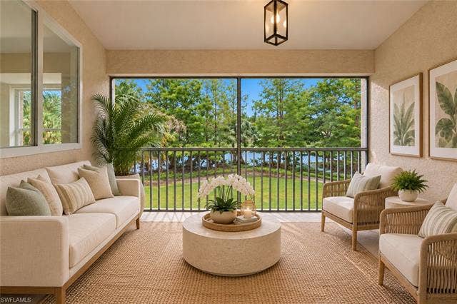 21331 Lancaster Run, #525, Estero, FL 33928 Screened Lanai Balcony Virtually Staged
