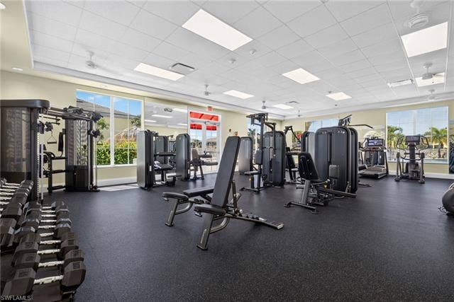 14543 Abaco Lakes Dr, #202, Fort Myers, FL 33908 State-of-the-art community fitness center fully equipped with a wide selection of free weights, modern strength machines, and cardio equipment.
