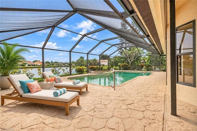 11543 Tanager Ct, Naples, FL 34119 STAGED Pool Area