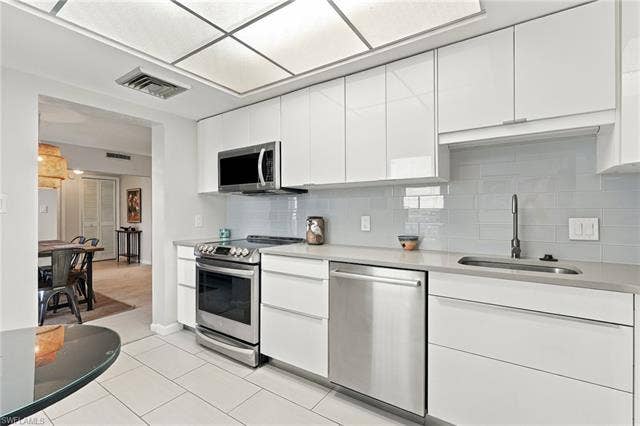 7000 Estero Blvd, #704, Fort Myers Beach, FL 33931 Kitchen - Virtually Edited Image