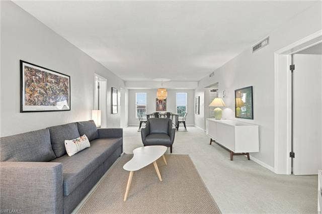 7000 Estero Blvd, #704, Fort Myers Beach, FL 33931 Living Room - Virtually Edited Image