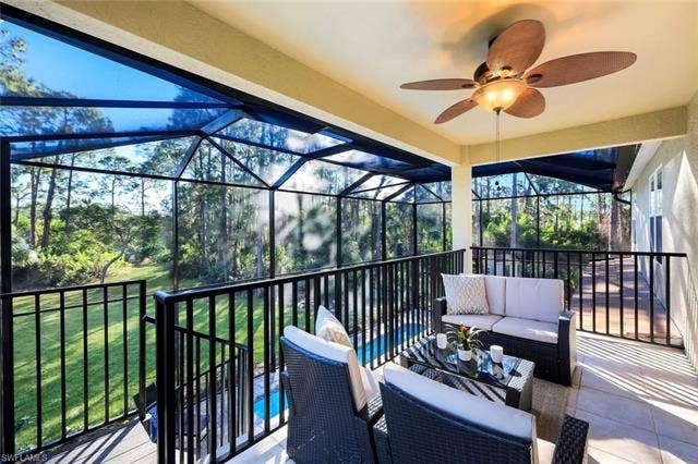 25295 Catskill Dr, Bonita Springs, FL 34135 Private Balcony for Primary Bedroom w/spiral staircase