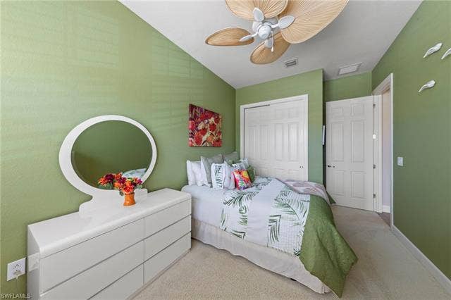 26485 Lucky Stone Rd, #202, Bonita Springs, FL 34135 Recessed lighting and a ceiling fan with natural-finish blades