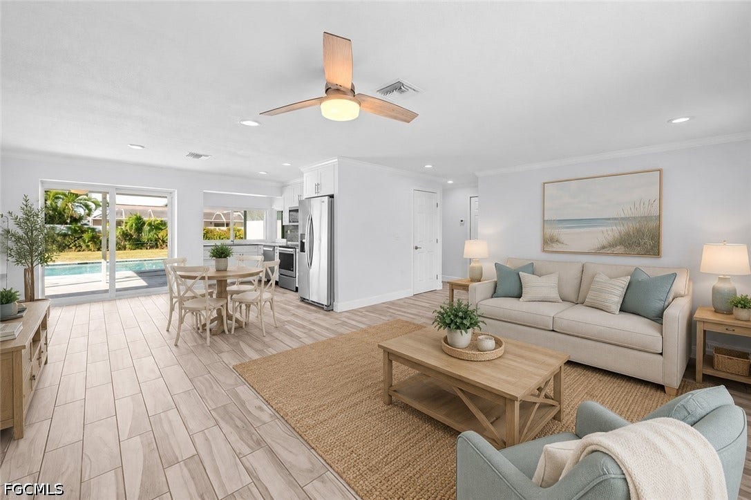 2514 SE 26th Avenue, Cape Coral, FL 33904 Living Room Virtually Staged