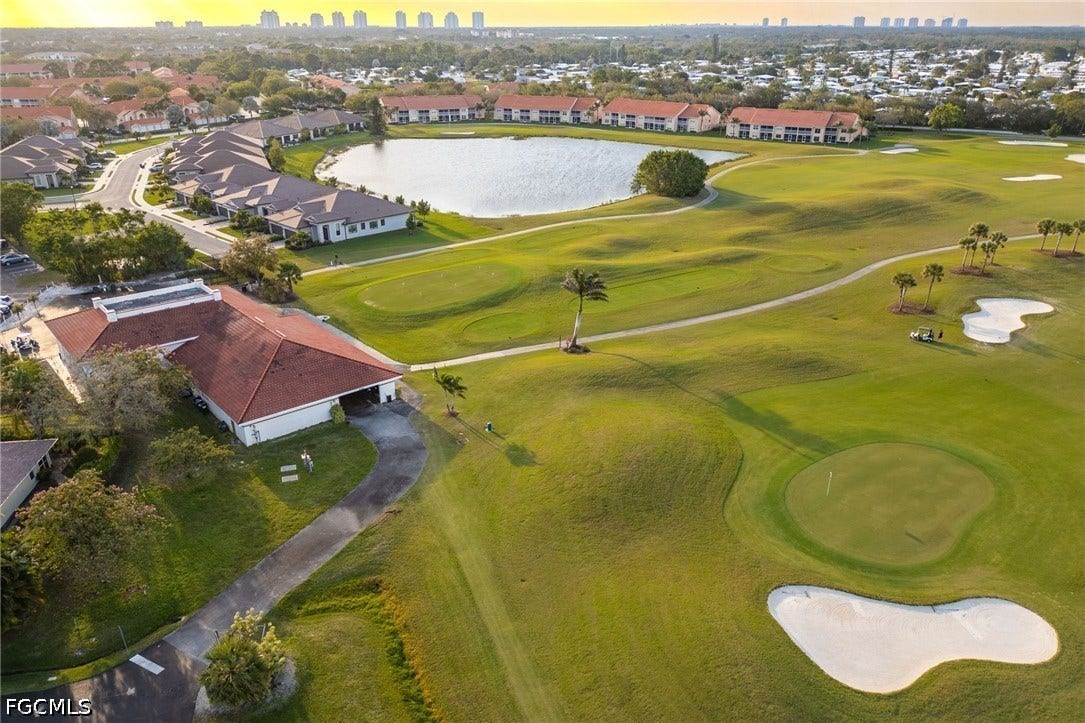 26600 ROSEWOOD POINTE Drive, #B-105, Bonita Springs, FL 34135 Drone / aerial view with view of golf course