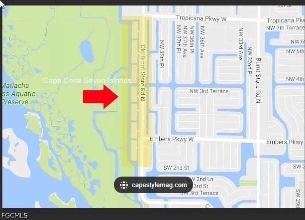 1617 NW 43rd Avenue, Cape Coral, FL 33993 Location of 7 Islands