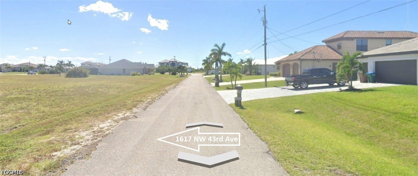 1617 NW 43rd Avenue, Cape Coral, FL 33993 View looking up street