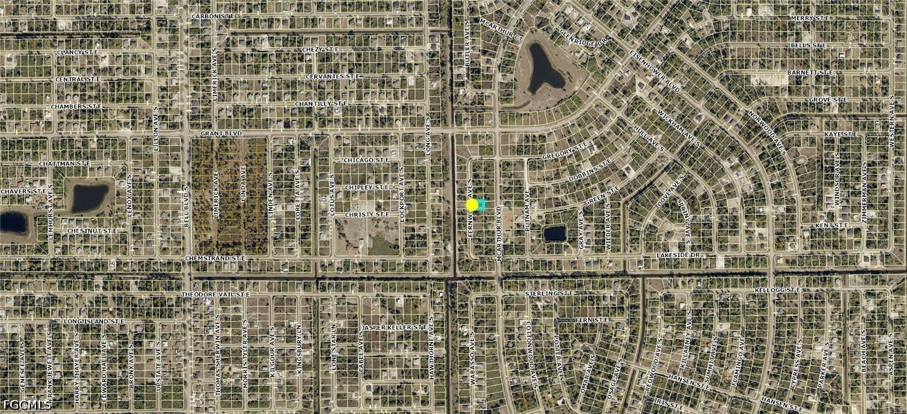 Aerial Map. Displaying the property's location within the broader street and waterway network
