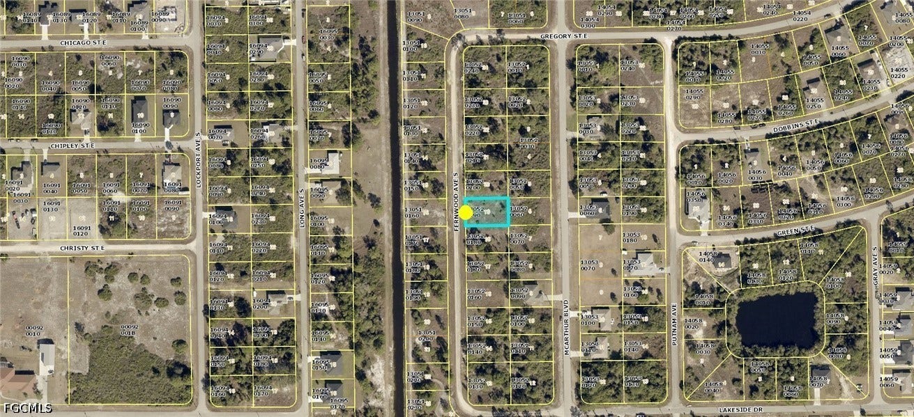Aerial Map. Illustrating the property's location within its subdivision, including parcel boundaries and street layout
