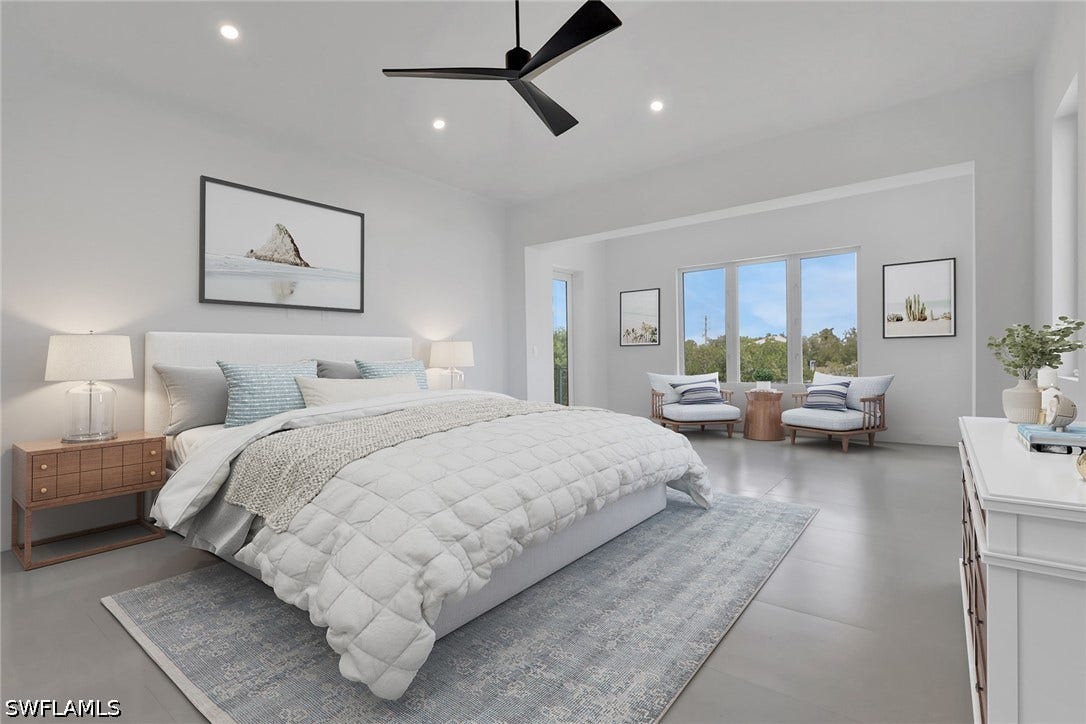215 1st Street, Bonita Springs, FL 34134 Virtually staged primary bedroom