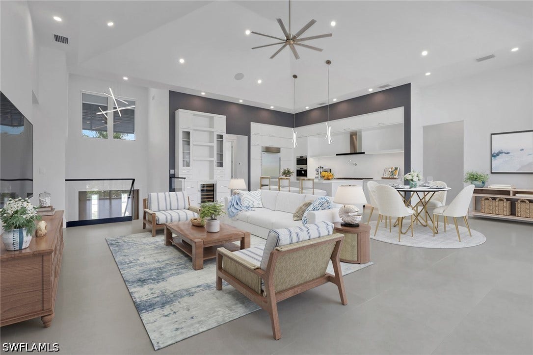 215 1st Street, Bonita Springs, FL 34134 Virtually staged Living Area