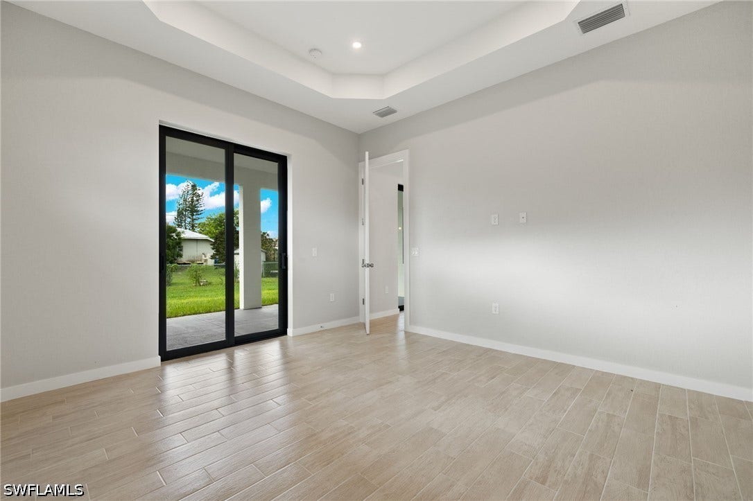 Flooring upgraded to premium, color-matched Luxury Vinyl Plank [LVP].