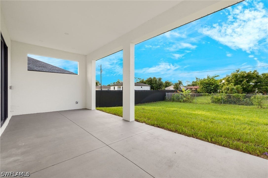 4713 6th Street W, Lehigh Acres, FL 33971 Extended lanai with outdoor kitchen hookup