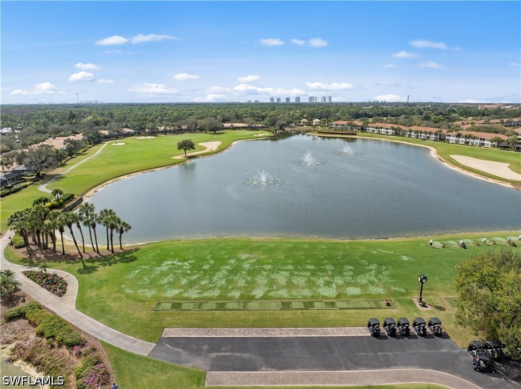 Expansive golf course with manicured greens