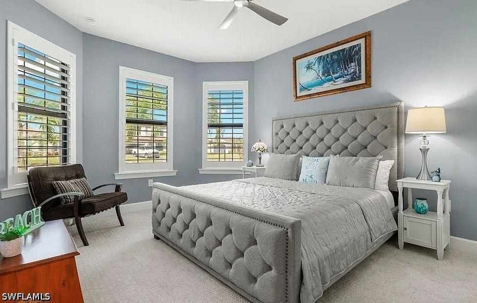 King bed in guest room