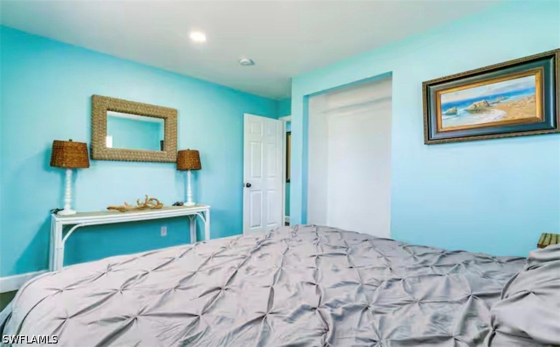 4630 New Haven Drive, Fort Myers, FL 33908 Recessed lighting, painted walls, white trim, and a built-in closet space