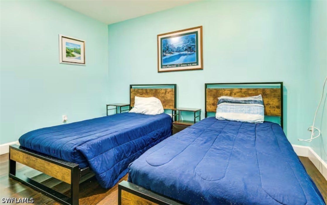 4630 New Haven Drive, Fort Myers, FL 33908 Wood-finish flooring with light blue wall color