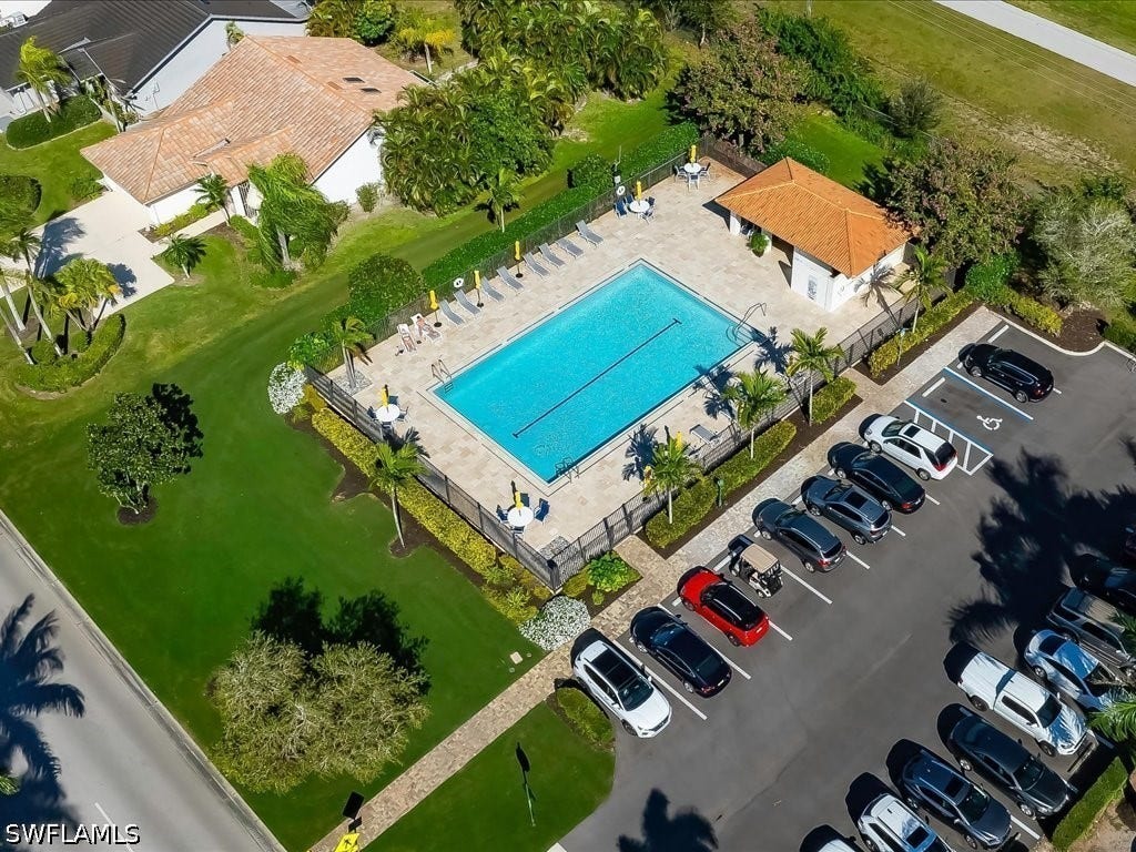 Main pool across from the Clubhouse. Sign up for water aerobics or just relax and soak up the sun.