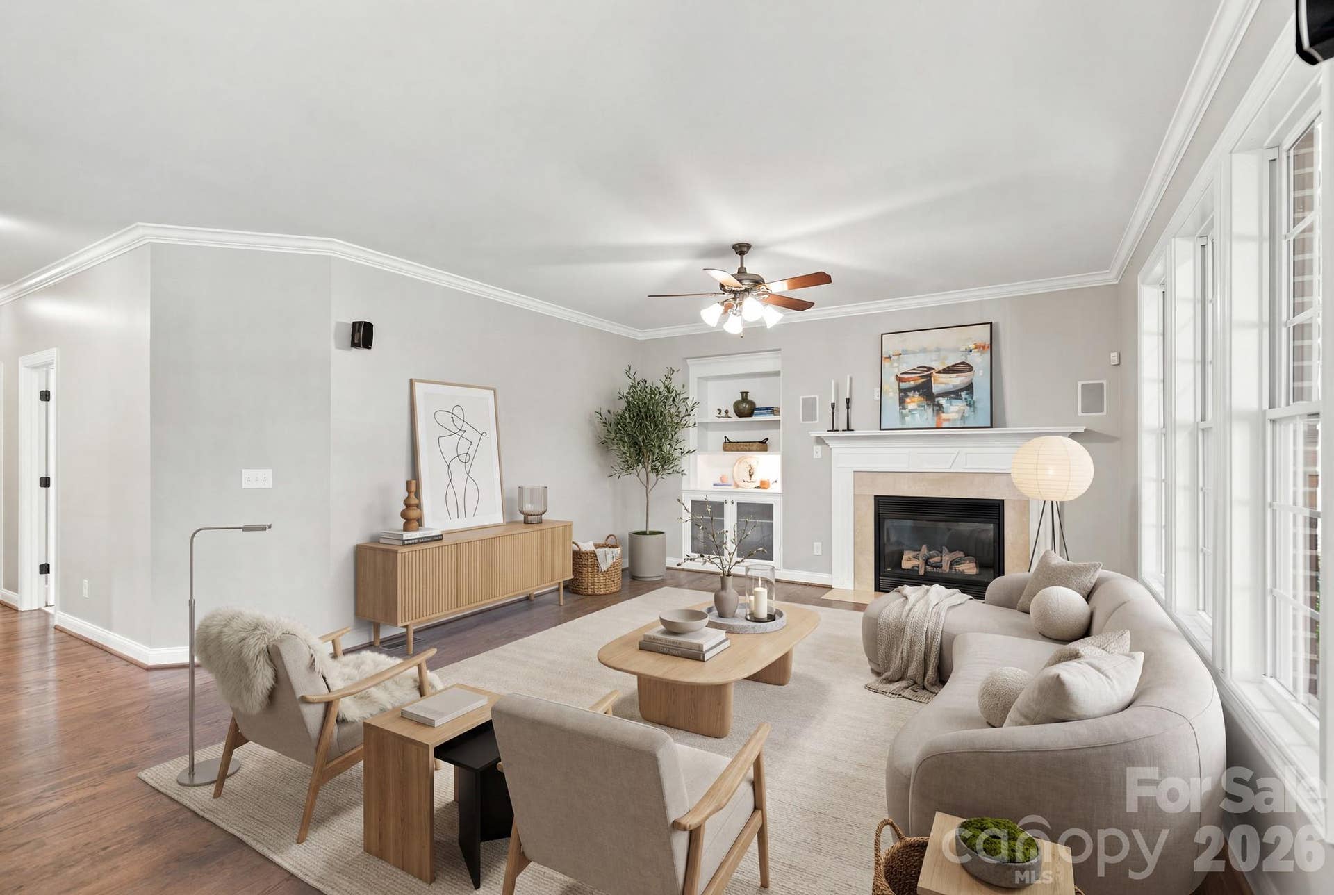 Virtually staged Great Room