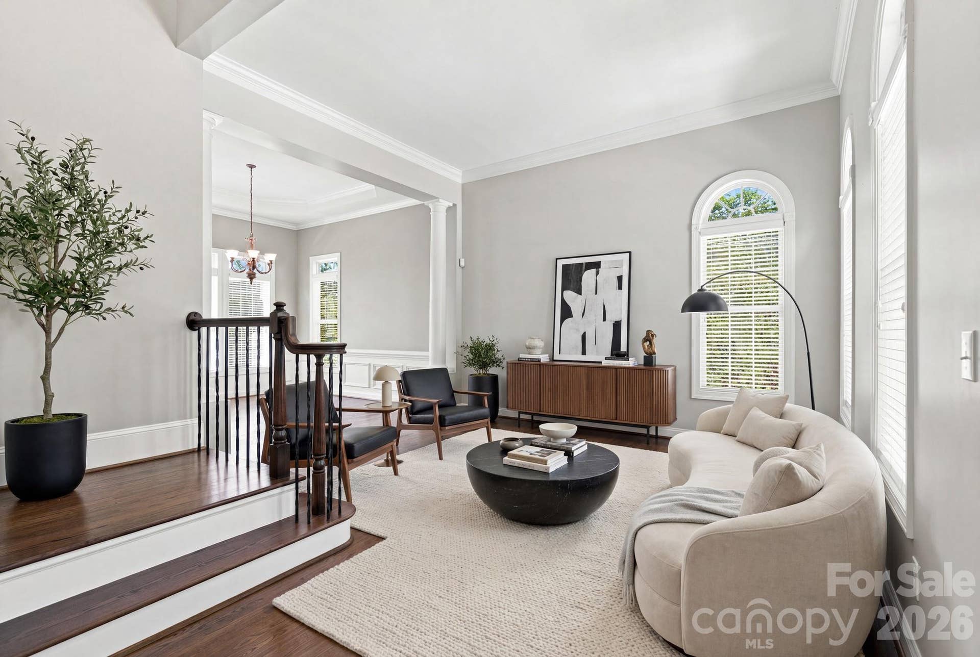 Virtually staged Living room