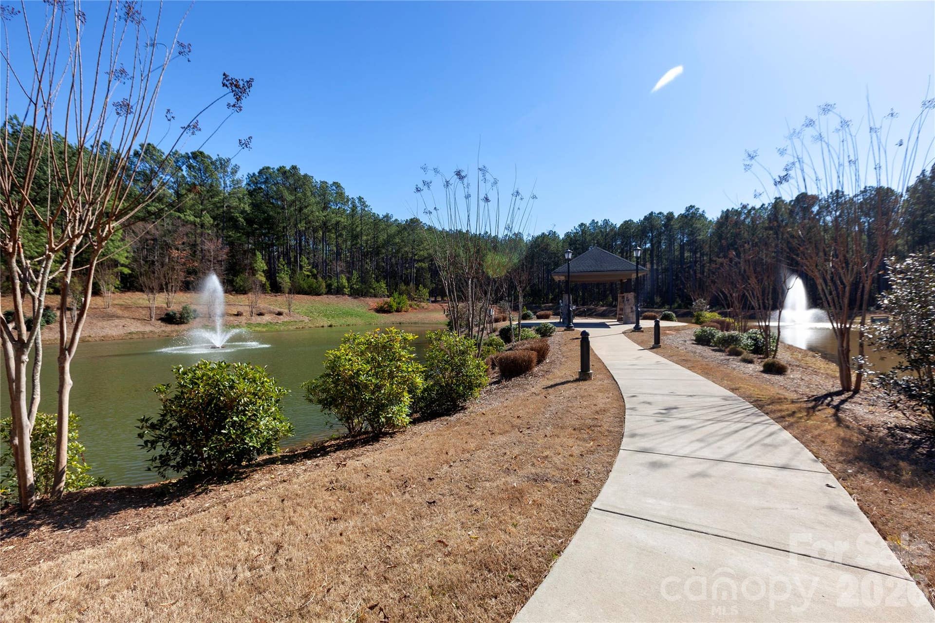 6191 Chimney Bluff Road, Lancaster, SC 29720 Fountain & one of the many trails