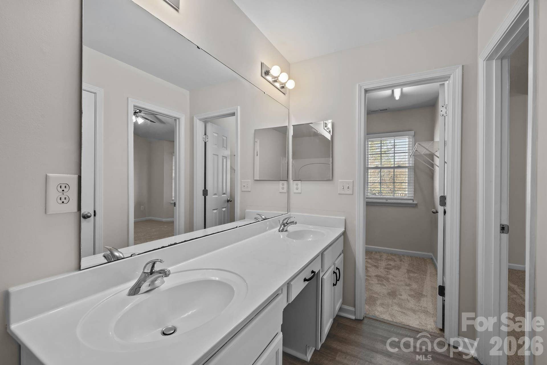 Rarely seen mirrored medicine cabinet. Walk-in closet. Linen closet.