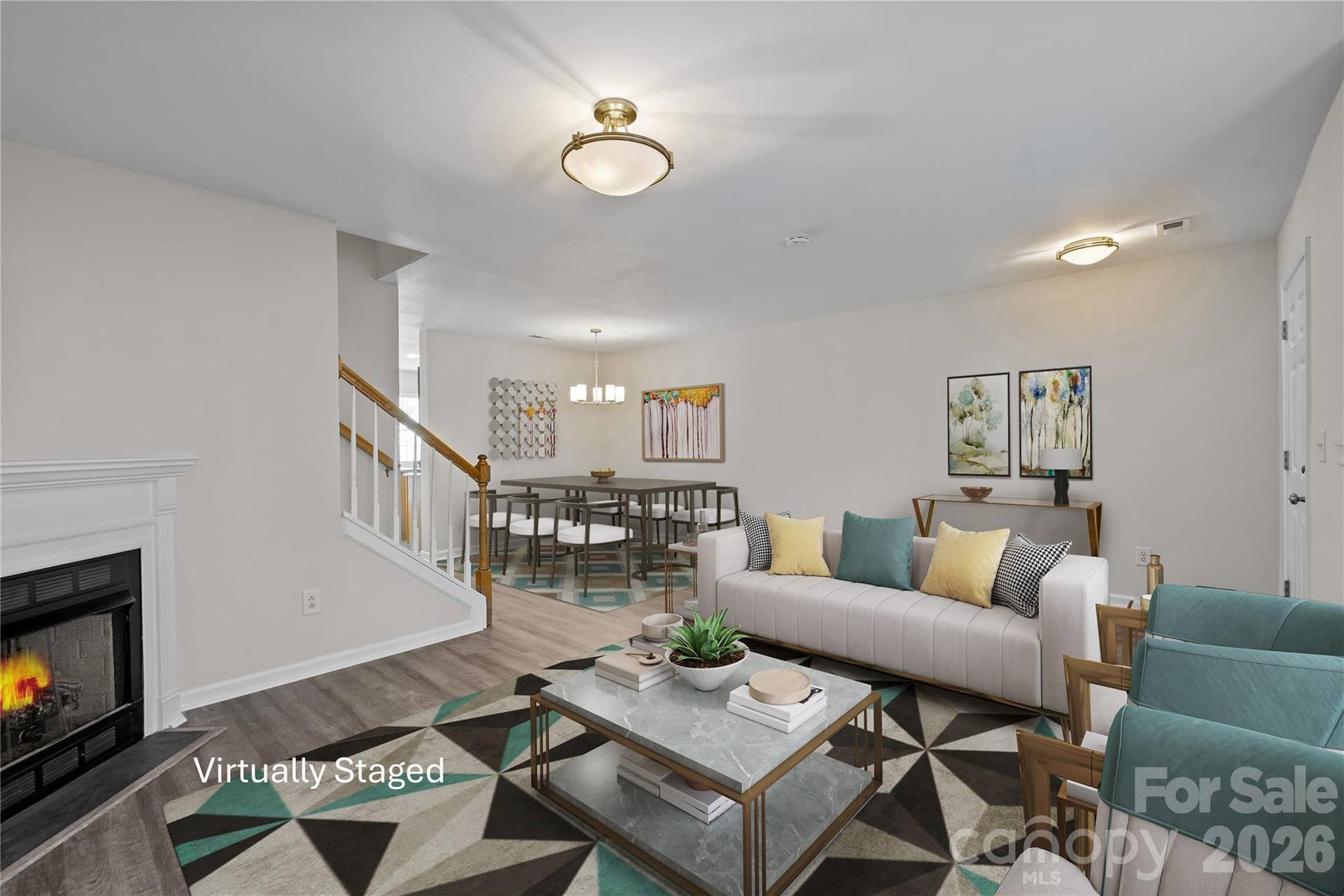 Seamless flow from the living room into the dining area enhancing everyday living and entertaining.