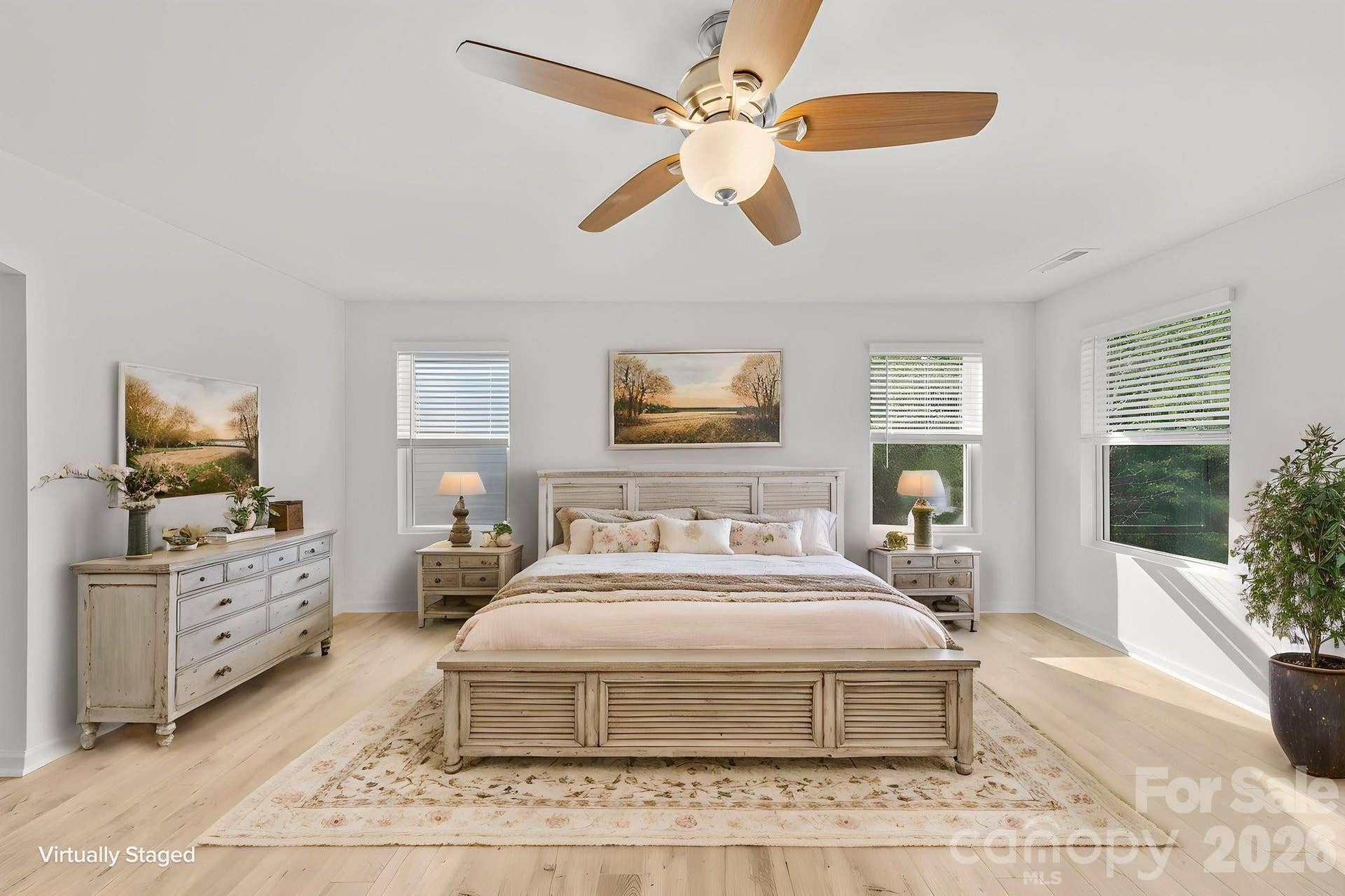 Primary Bedroom Virtually Staged