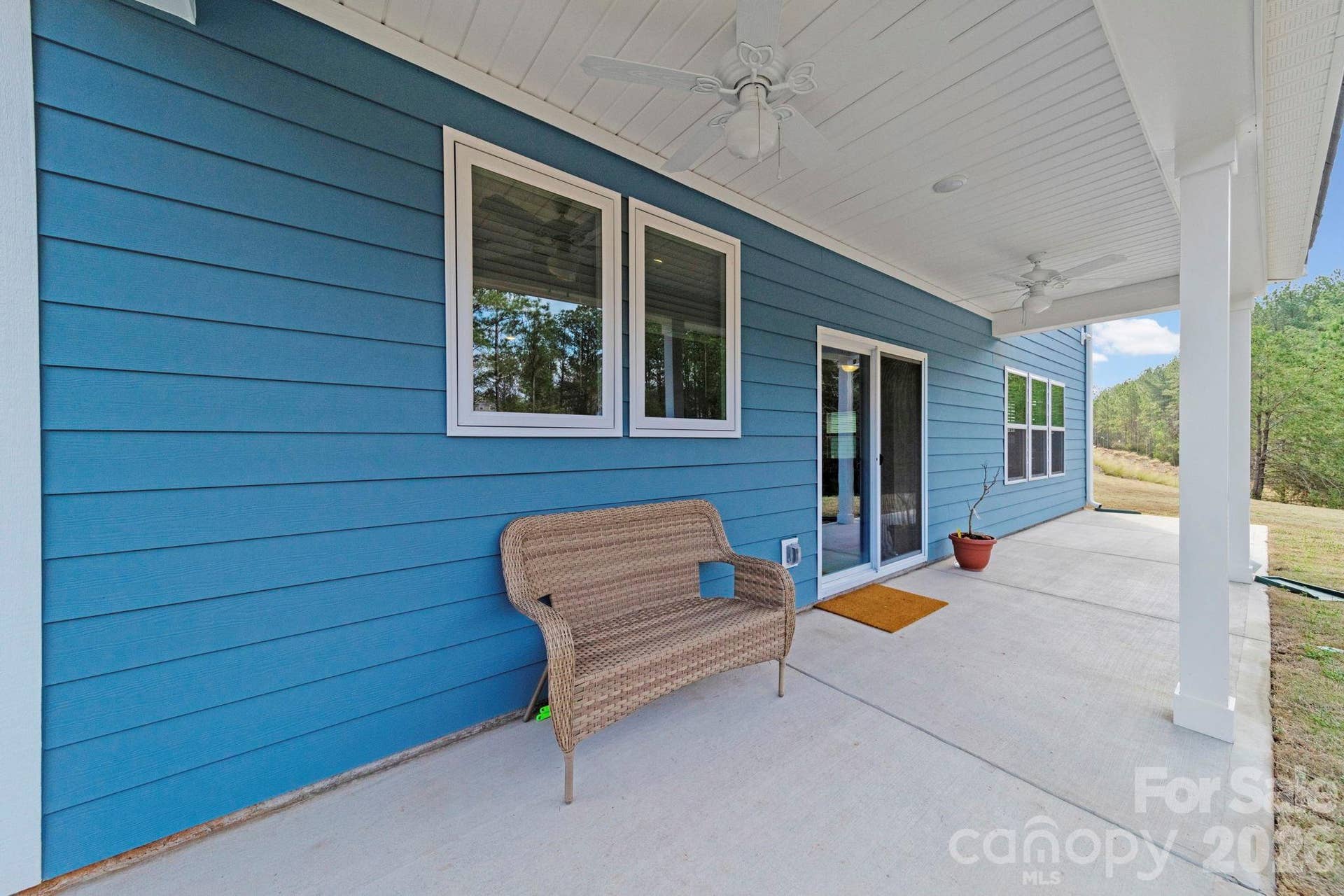 Rear Porch with Extended Concrete