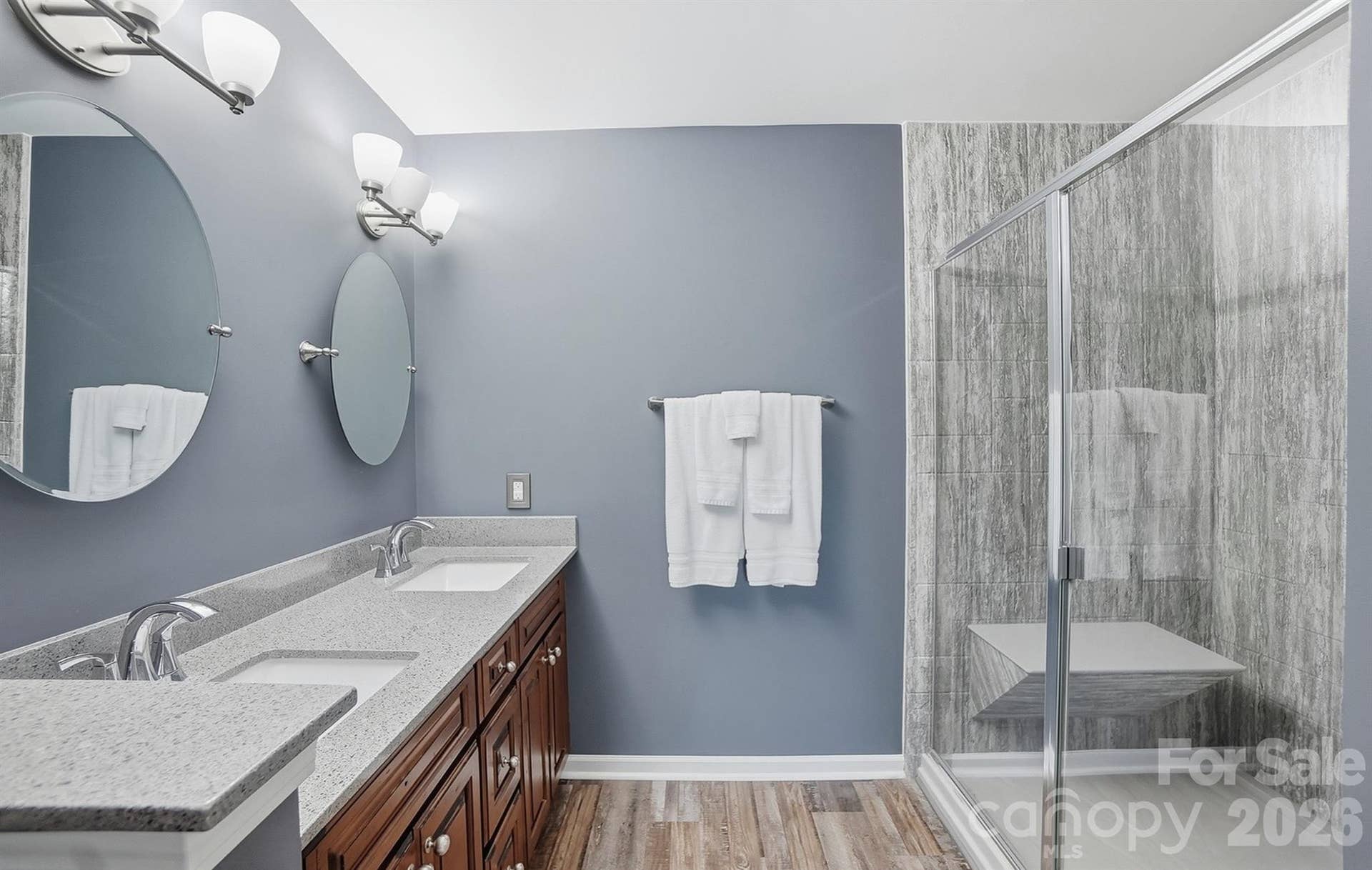 1009 Onotoa Drive, Indian Trail, NC 28079 Downstairs primary bath is updated with walk in shower