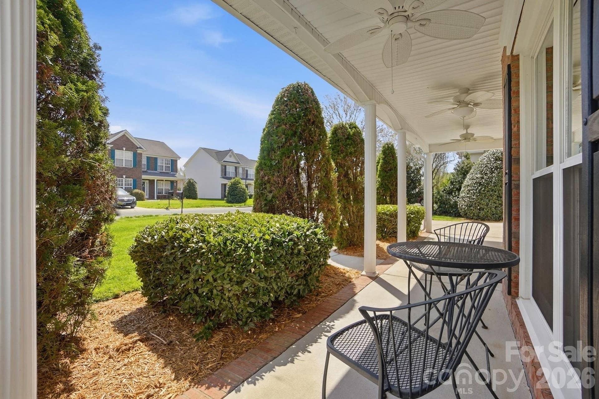 1009 Onotoa Drive, Indian Trail, NC 28079 Covered Porch with Ceiling Fans