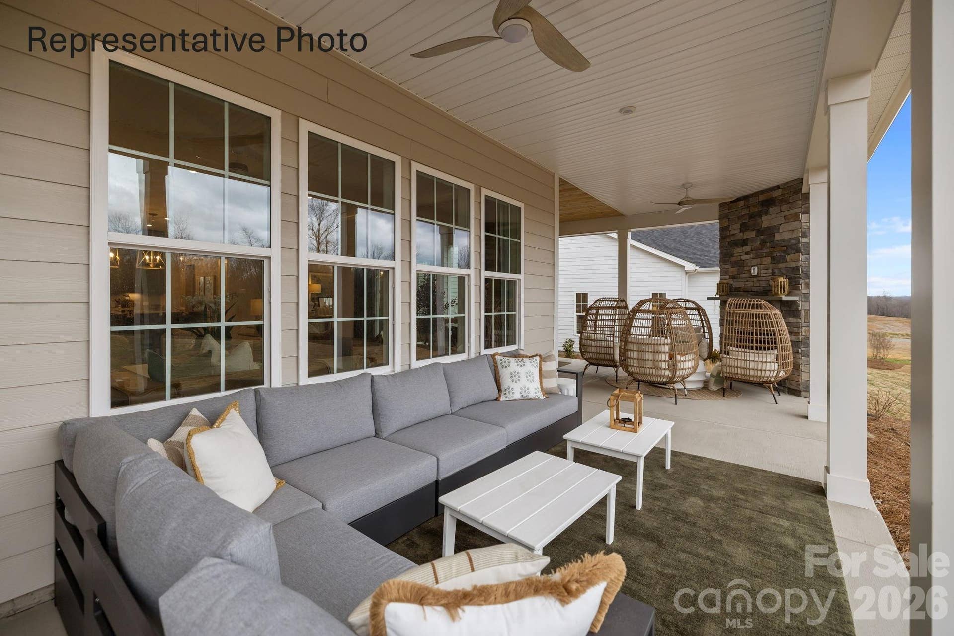 1497 Twin Leaf Road, Fort Mill, SC 29715 exterior extended porch