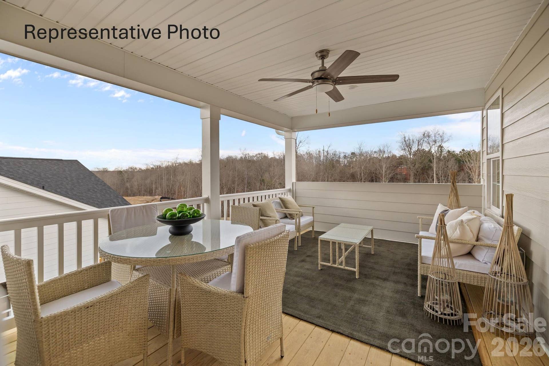 1497 Twin Leaf Road, Fort Mill, SC 29715 upstairs covered porch