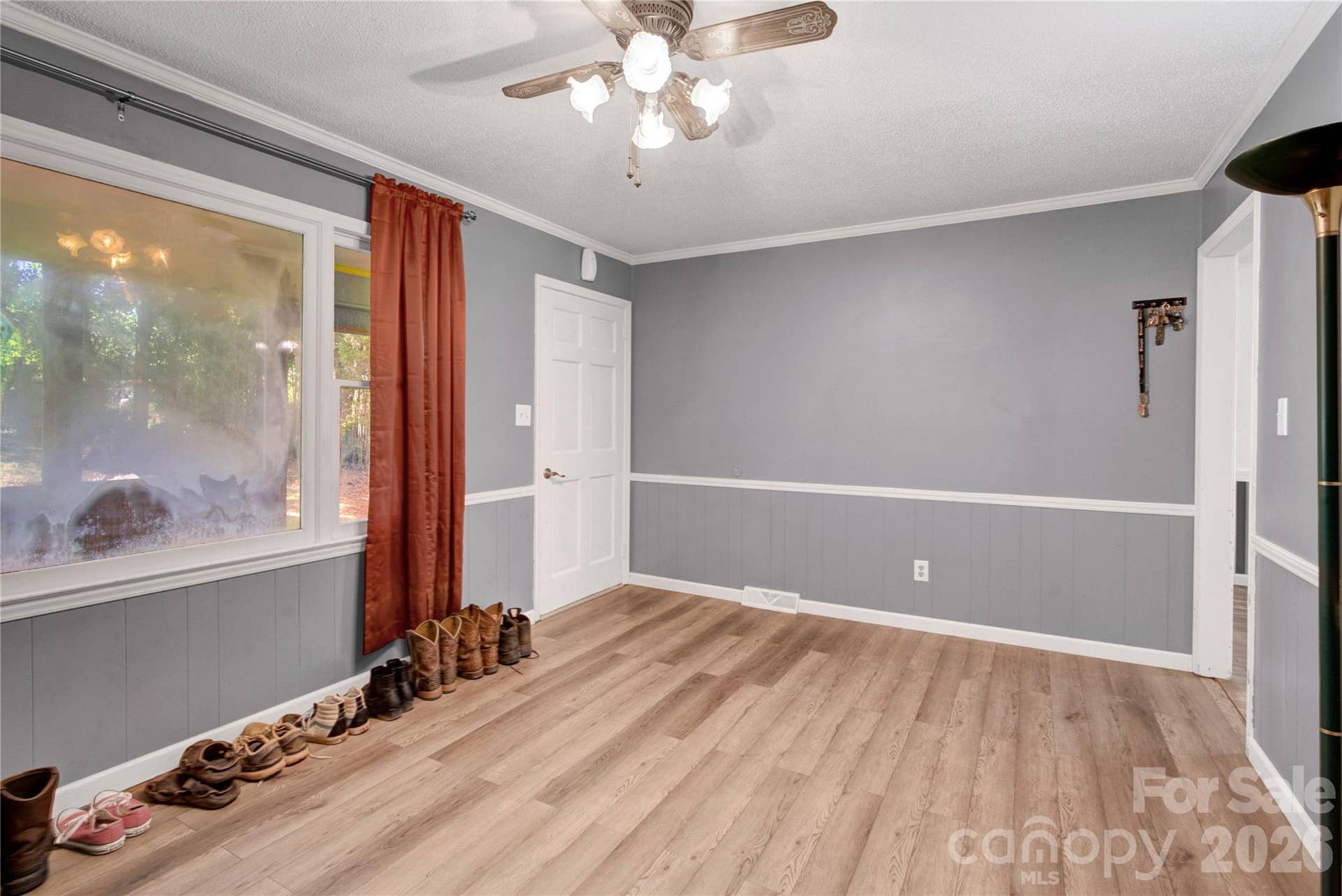 Living room, view of front door