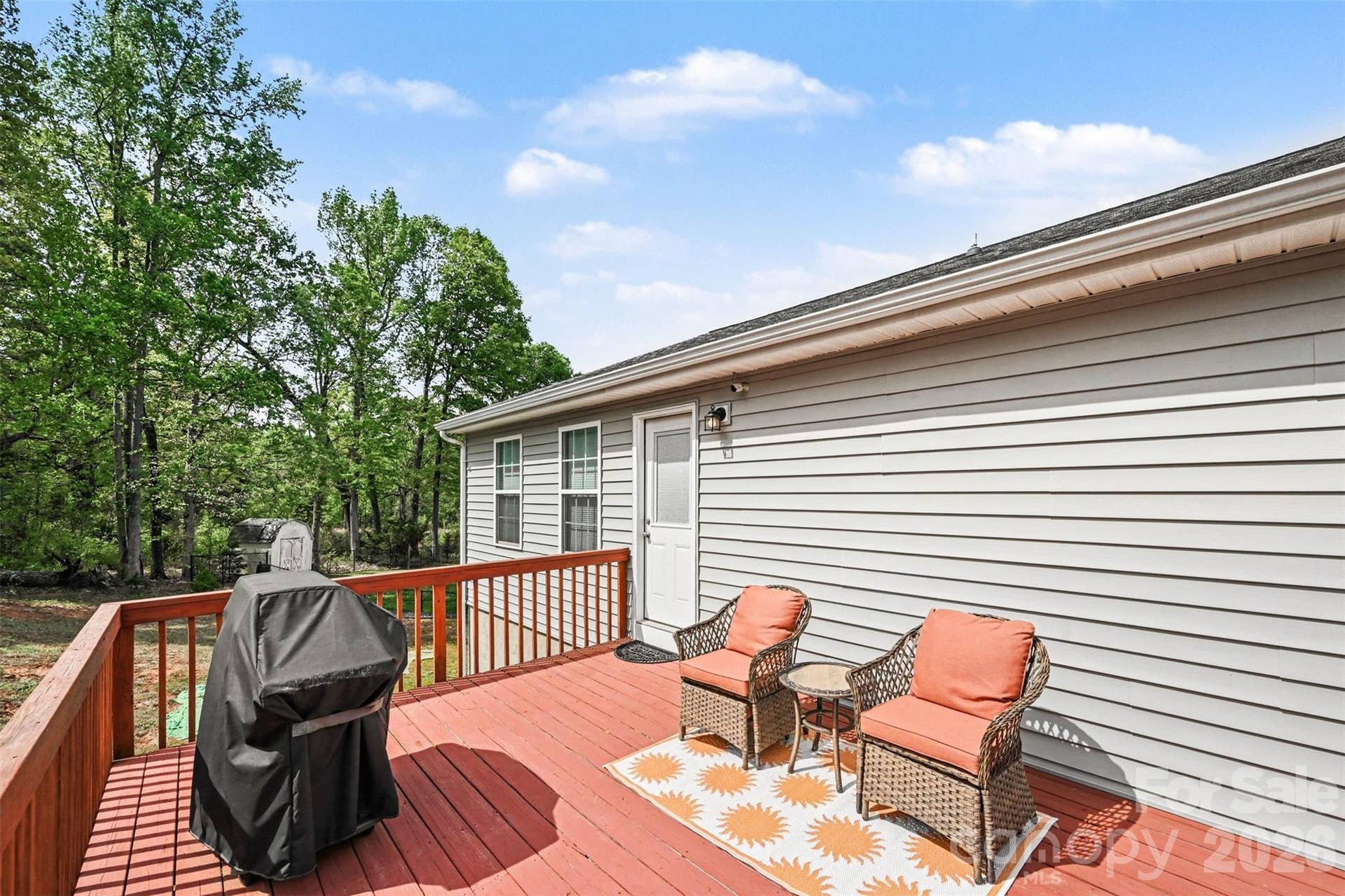 Back deck perfect for grilling