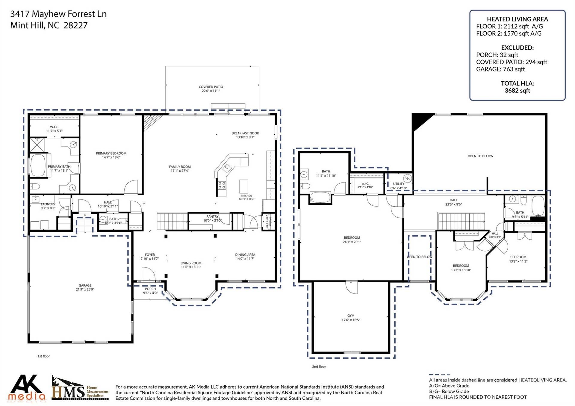 3417 Mayhew Forrest Lane, Mint Hill, NC 28227 Floor Plan