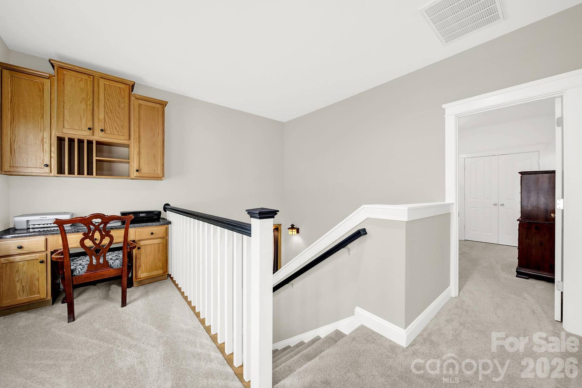 4214 Settler Heights Drive, Fort Mill, SC 29708 Upstairs Loft with Built-in Oak Desk