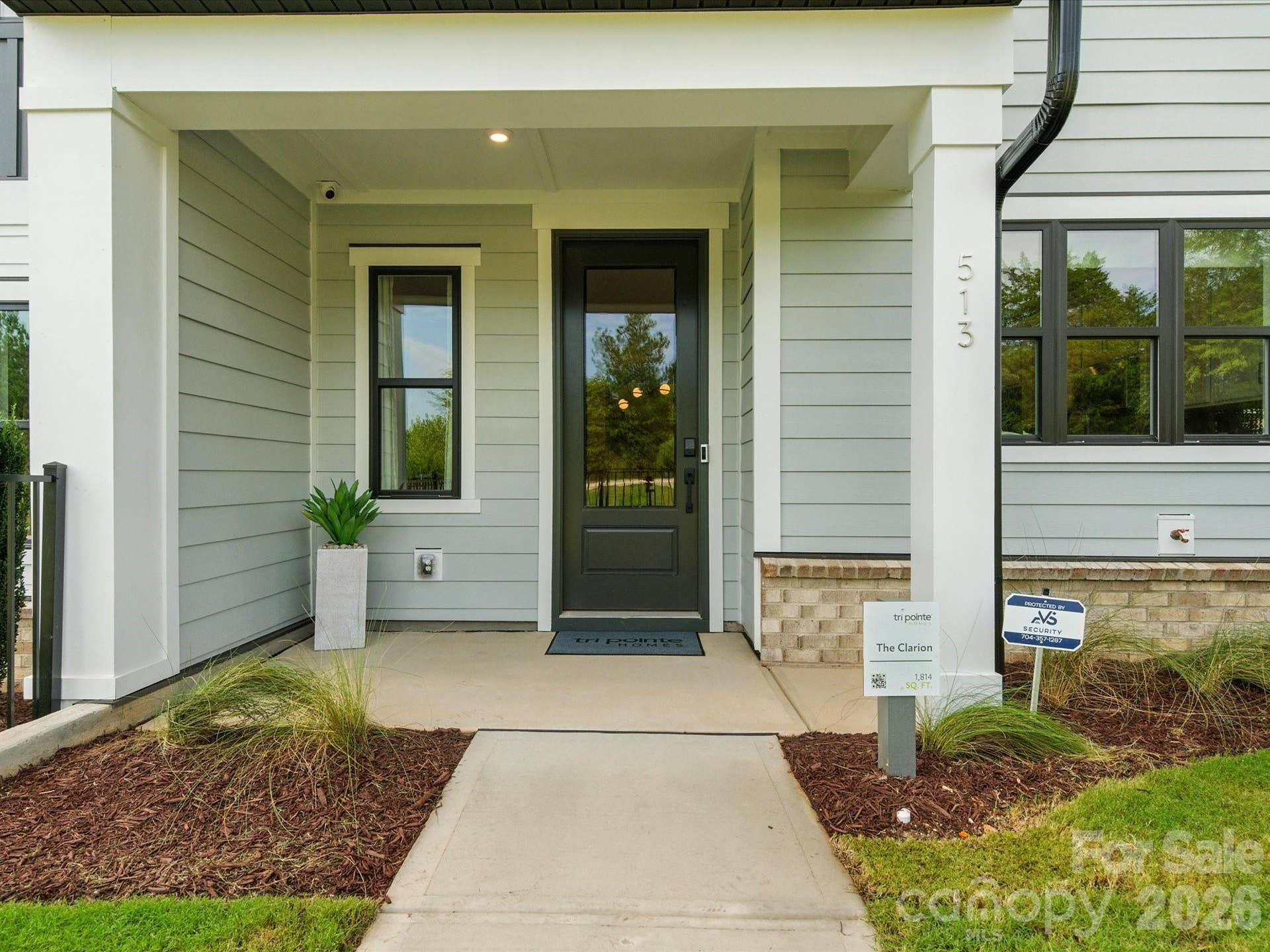 513 Nash Street, Fort Mill, SC 29715 Fenced front yard with covered front door porch