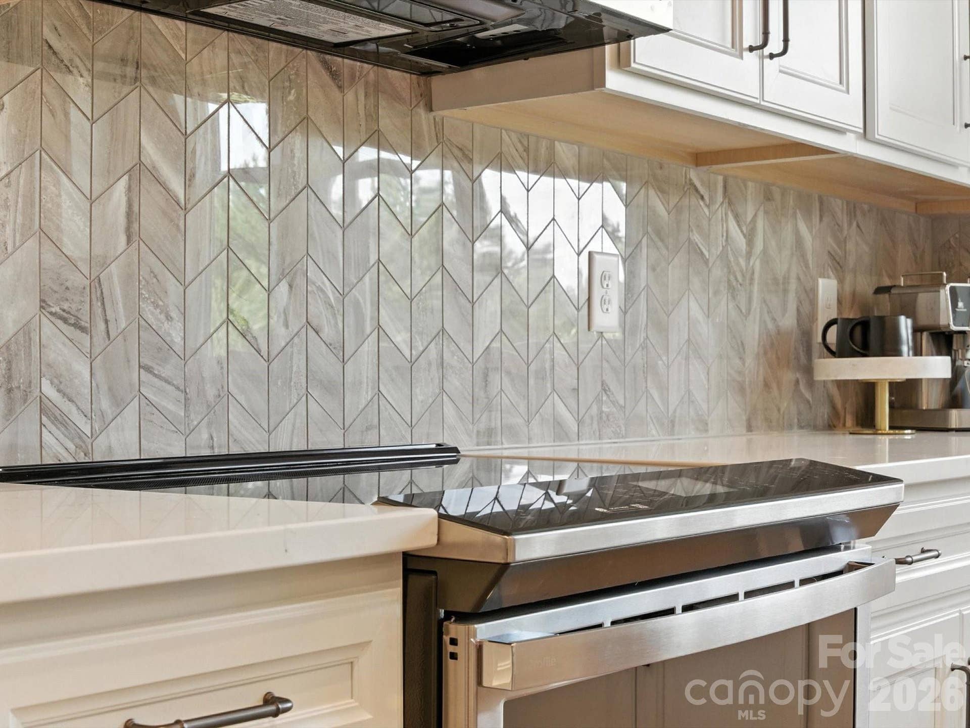 513 Nash Street, Fort Mill, SC 29715 Striking framed polished chevron backsplash tile