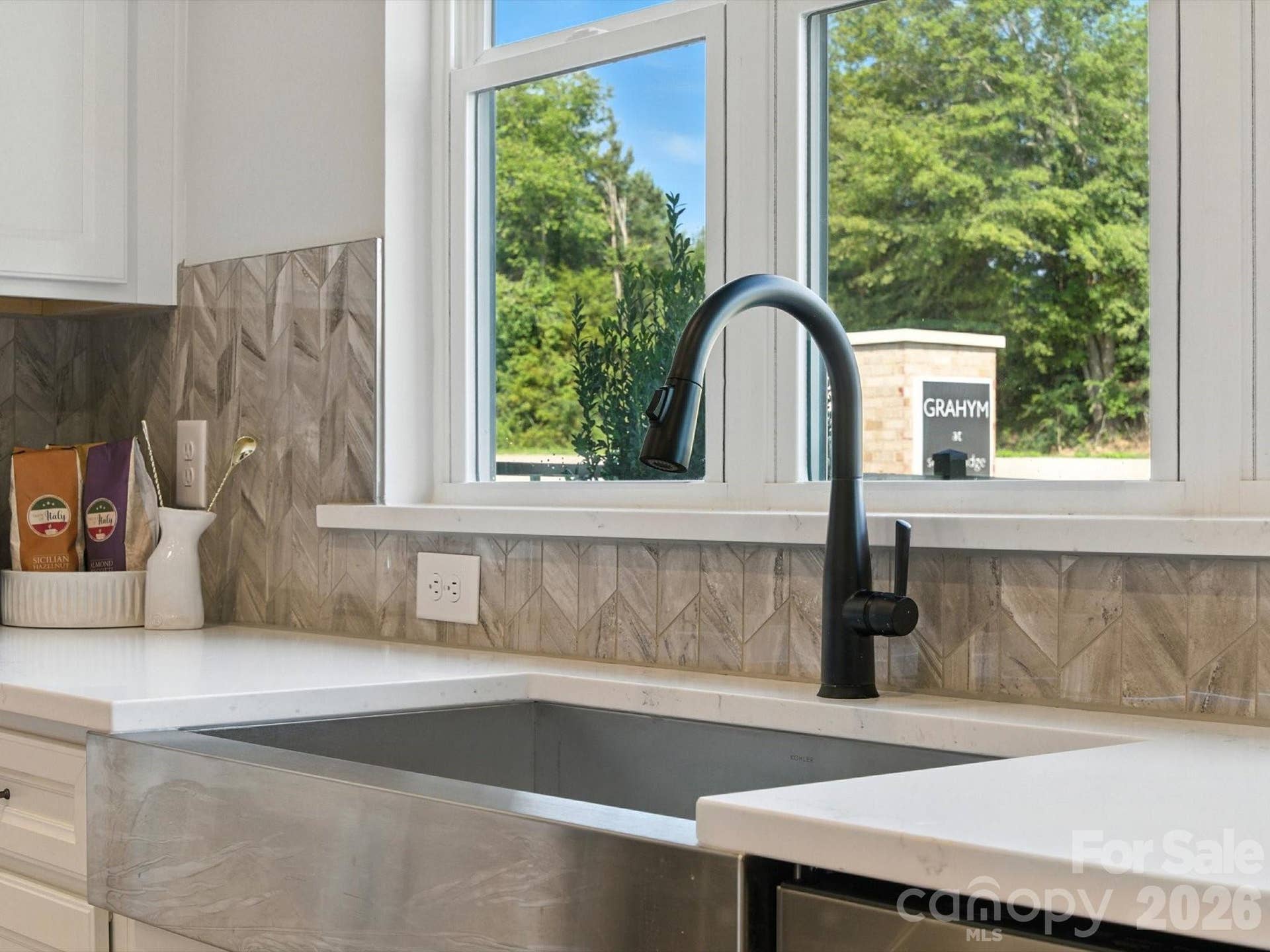 513 Nash Street, Fort Mill, SC 29715 Large single bowl stainless steel sink with touch faucet