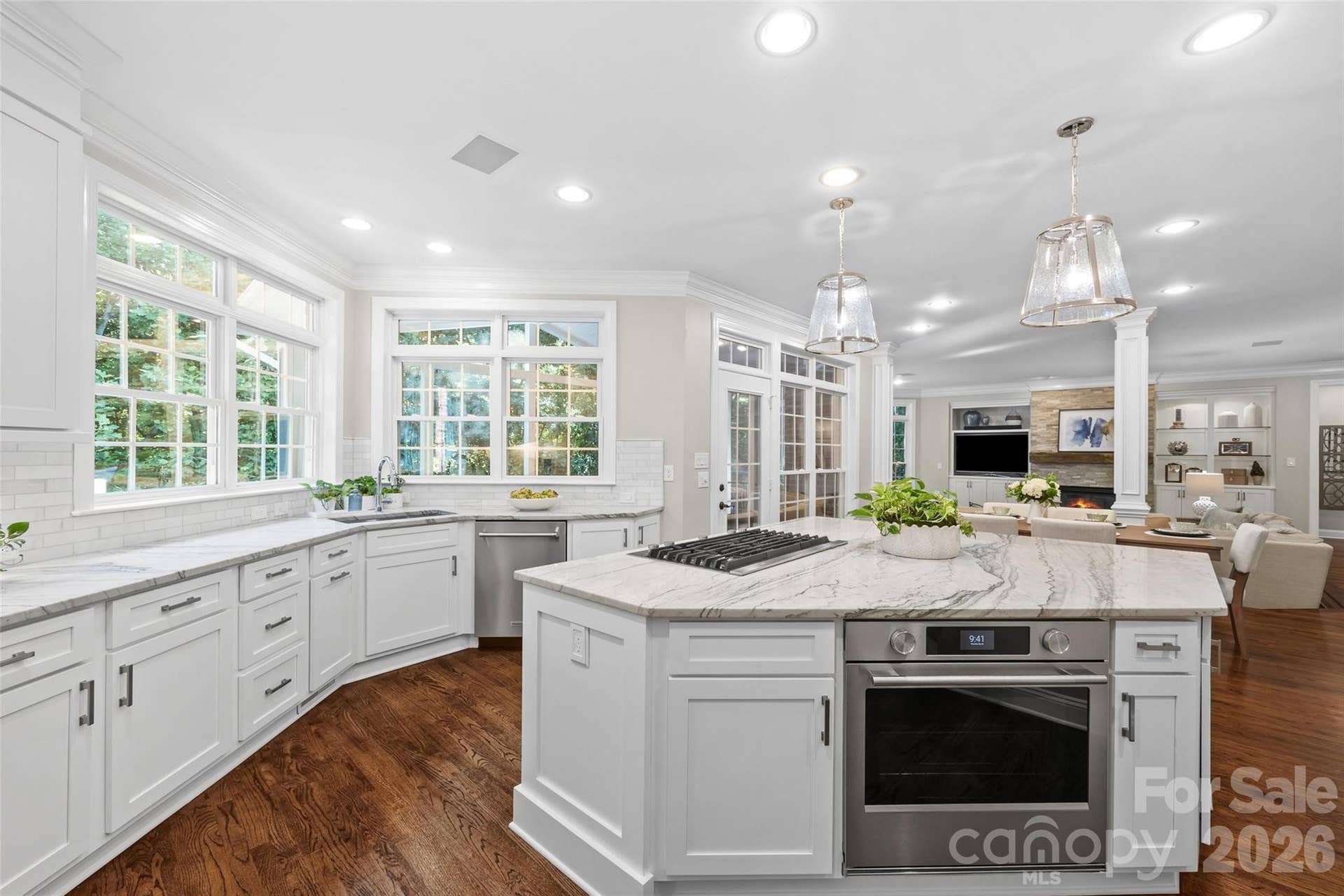 2539 Grimmersborough Lane, Charlotte, NC 28270 Large windows overlooking the backyard