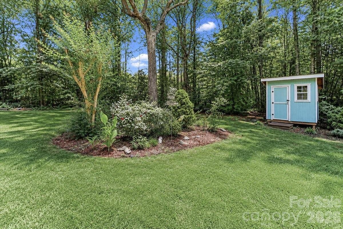 Backyard with shed