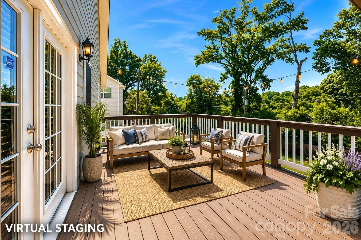 Virtually Staged Back Deck