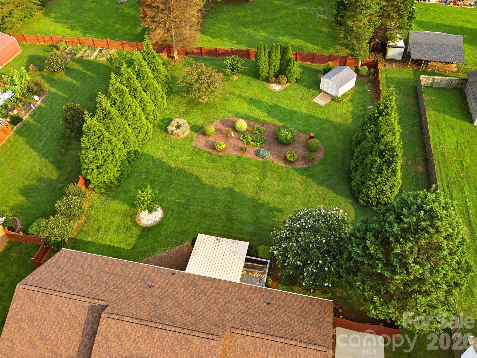 3892 Stoney Creek Drive, Lincolnton, NC 28092 Private fenced backyard with room to relax, garden, or entertain.