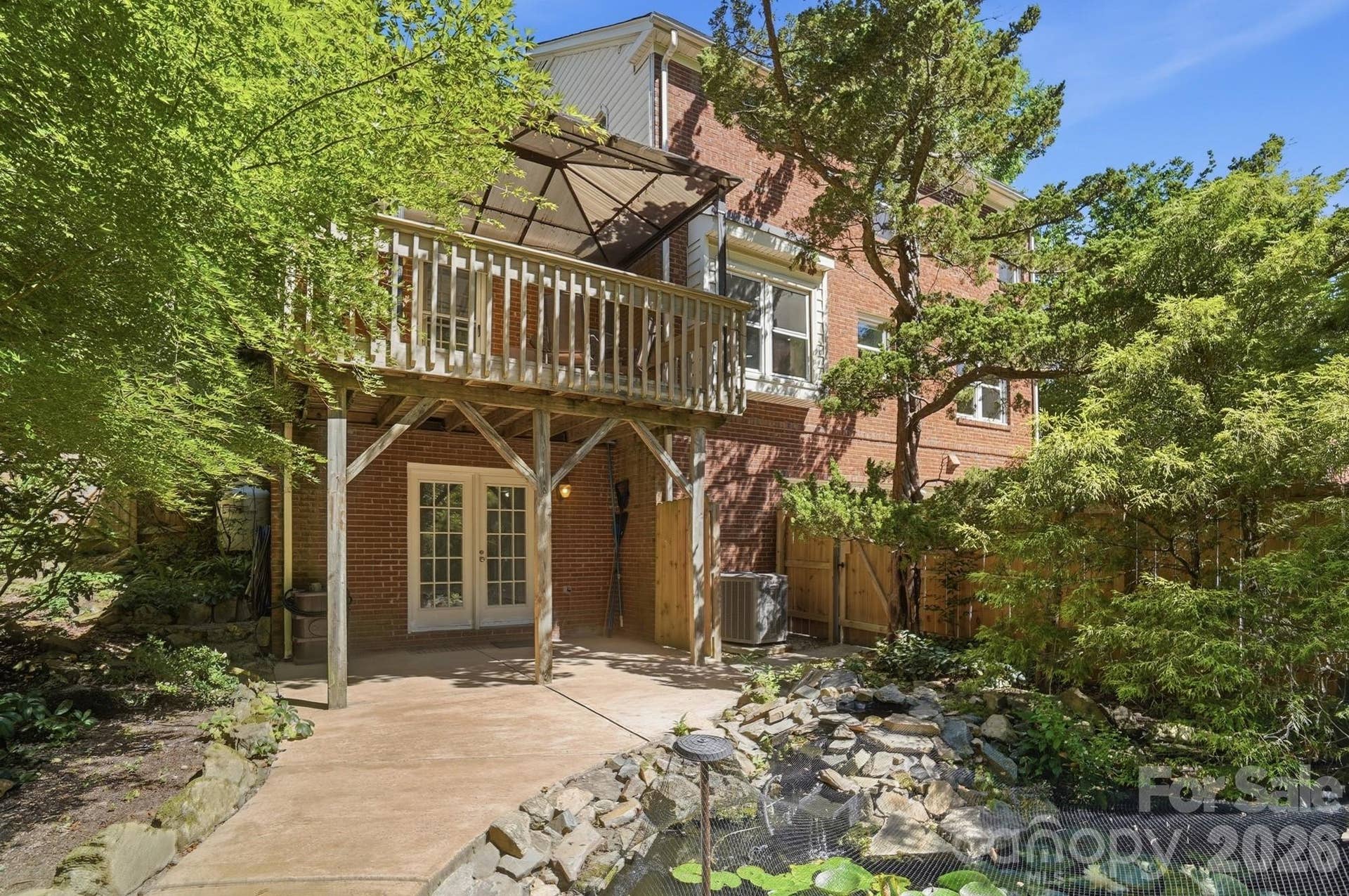 Covered Patio Next to Pond