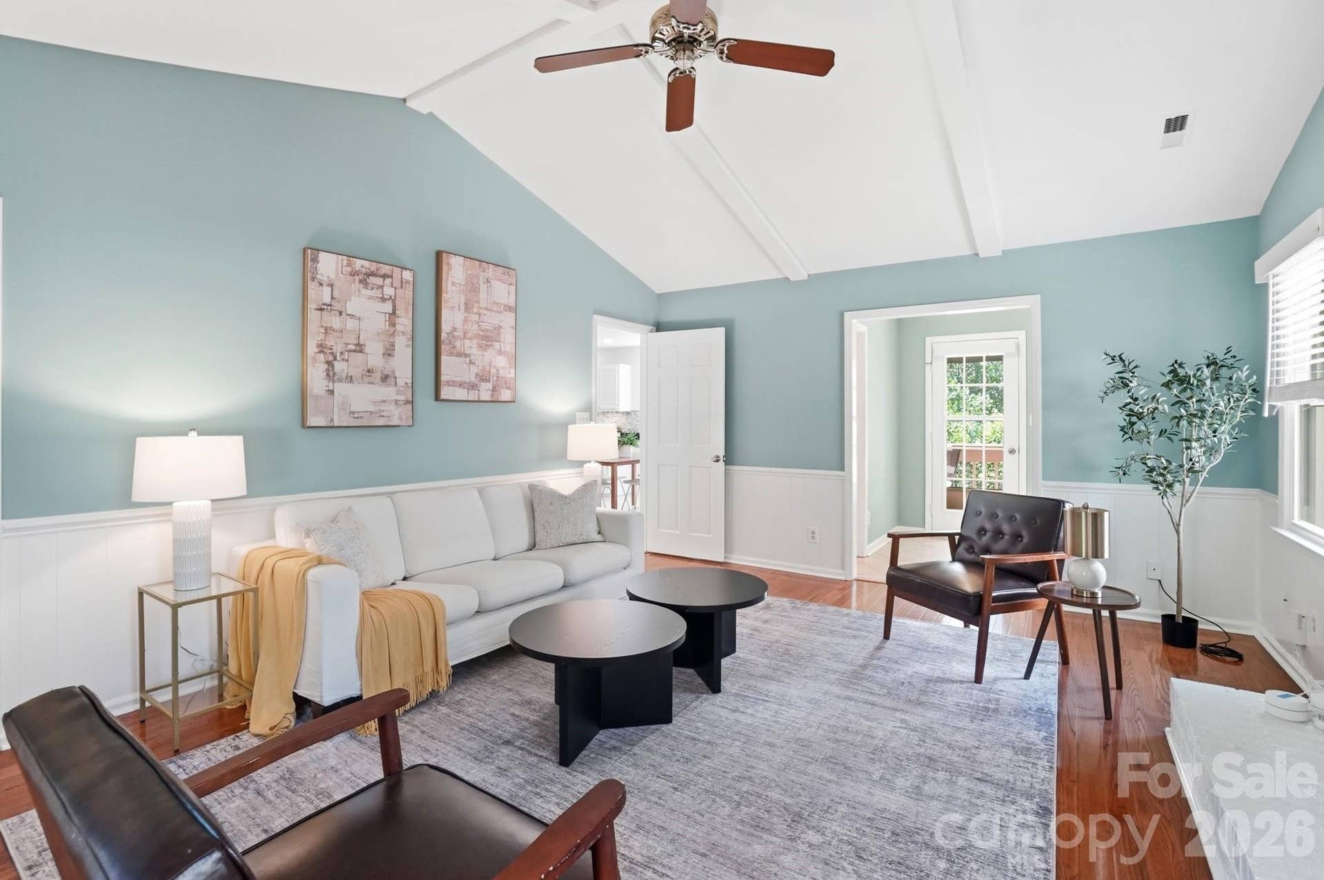 Family Room w/Cathedral Ceiling, Entry into Kitchen