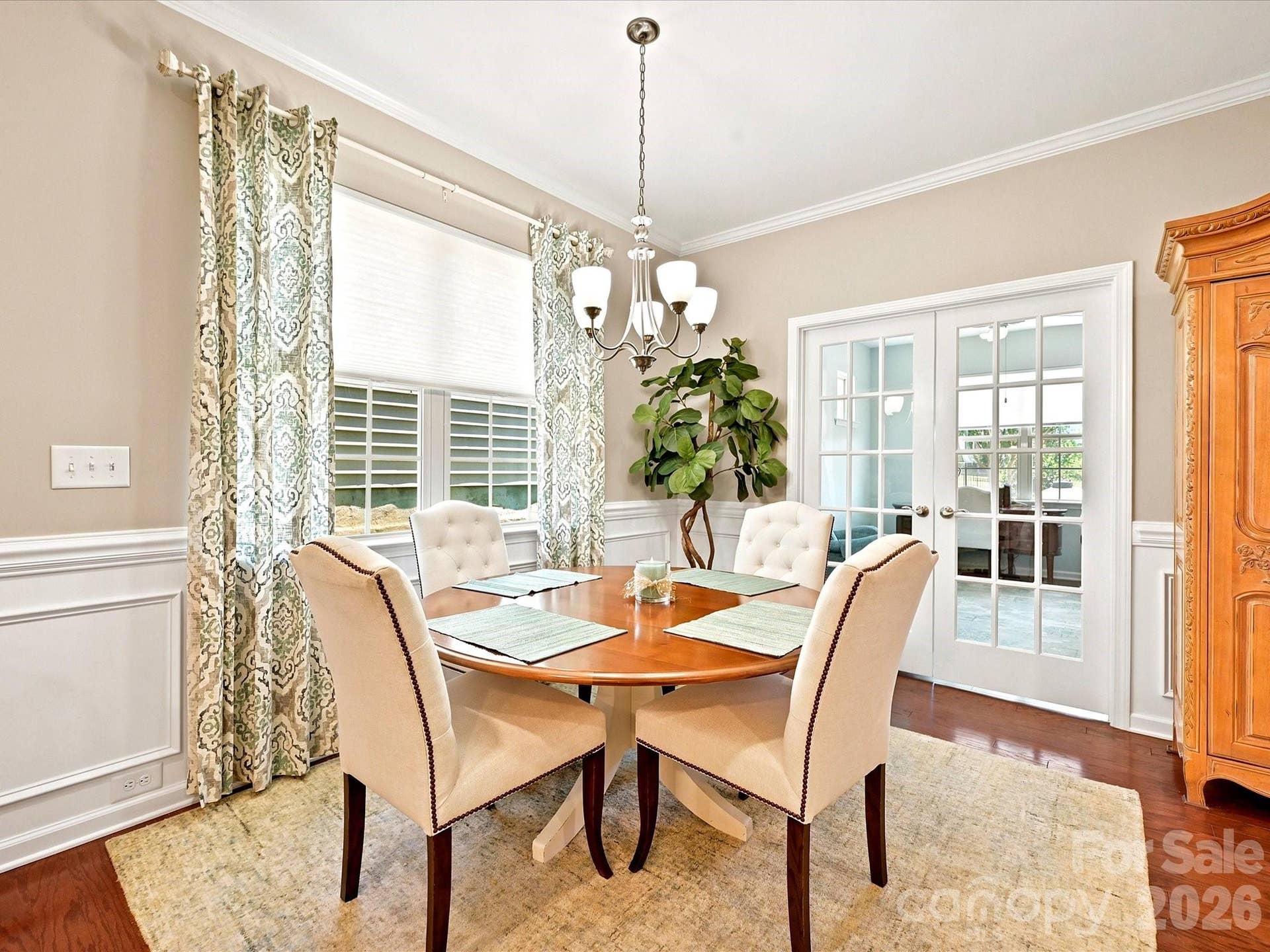 Dining area with lovely windows
