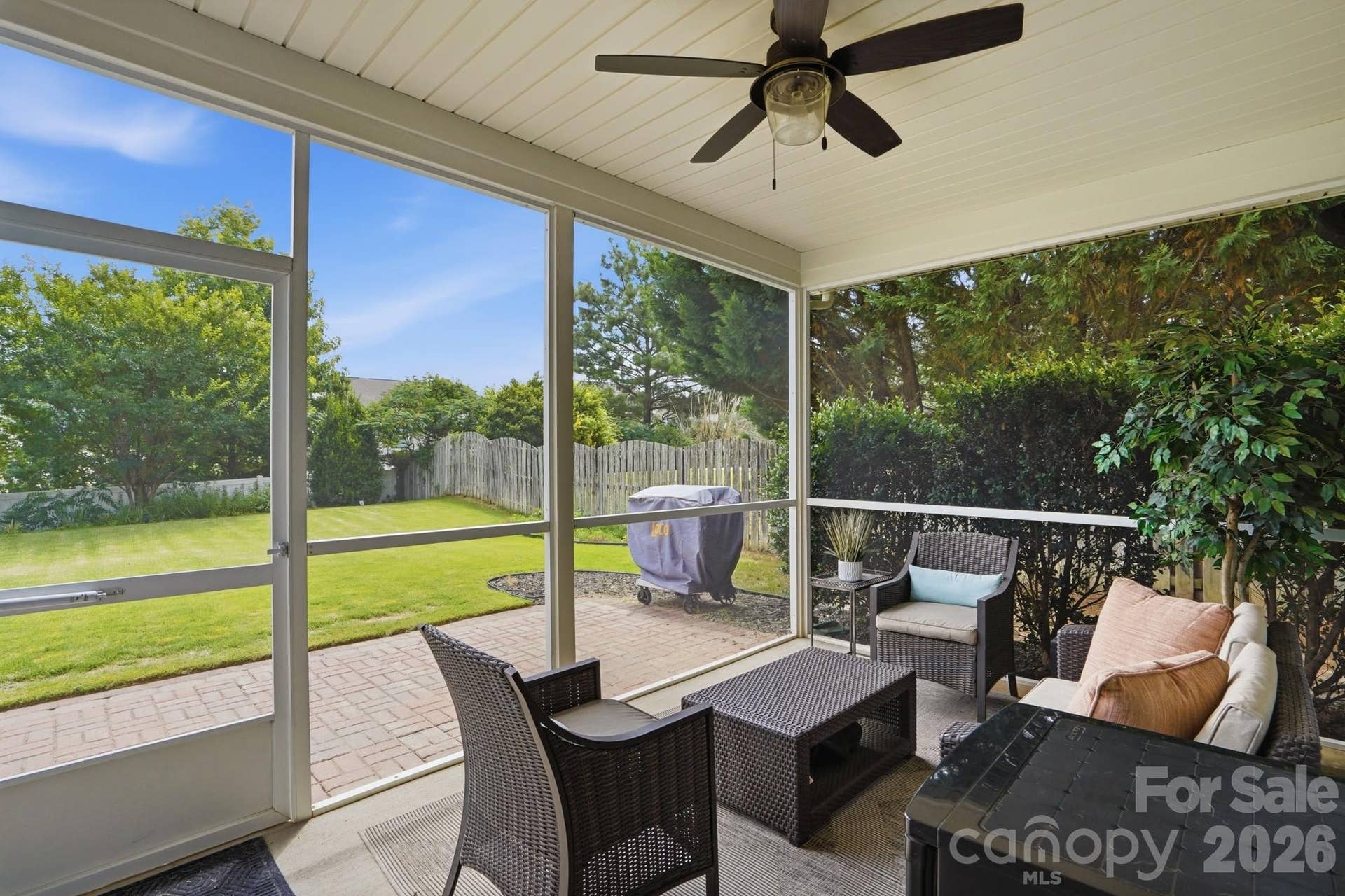 1198 Jasmine Drive, Fort Mill, SC 29707 Ceiling fan in screened in porch